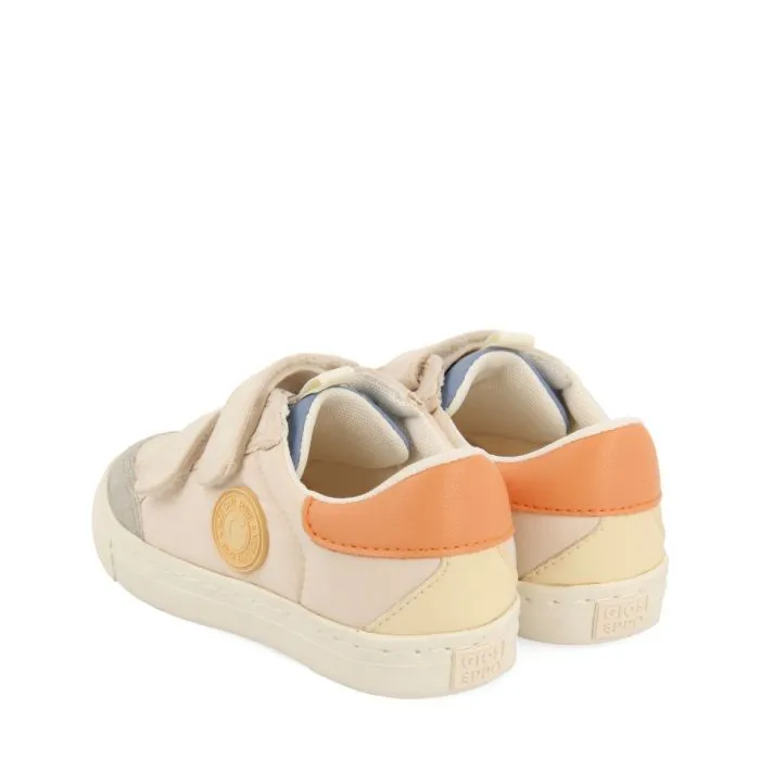 SNEAKERS BEIGE COLOR WITH COLOR ACCENTS FOR GIRL AND BOY HEPPNER