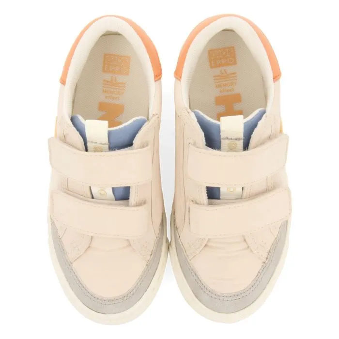 SNEAKERS BEIGE COLOR WITH COLOR ACCENTS FOR GIRL AND BOY HEPPNER