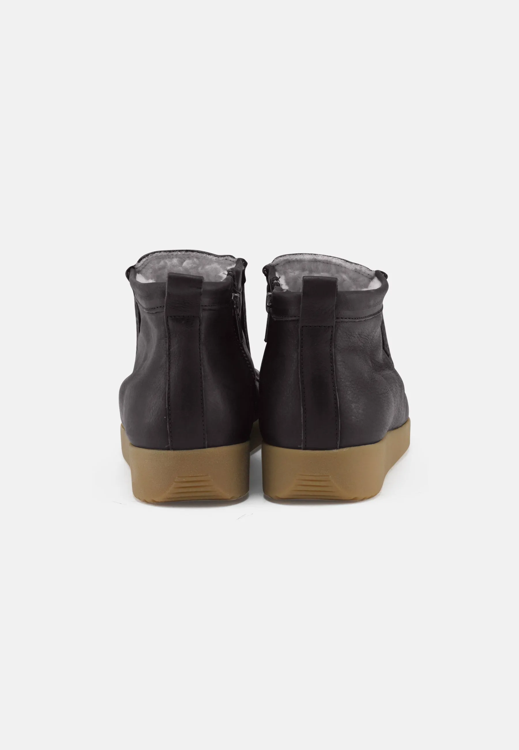 Sofia Warm Leather Boots - Oily Nubuck, Bison