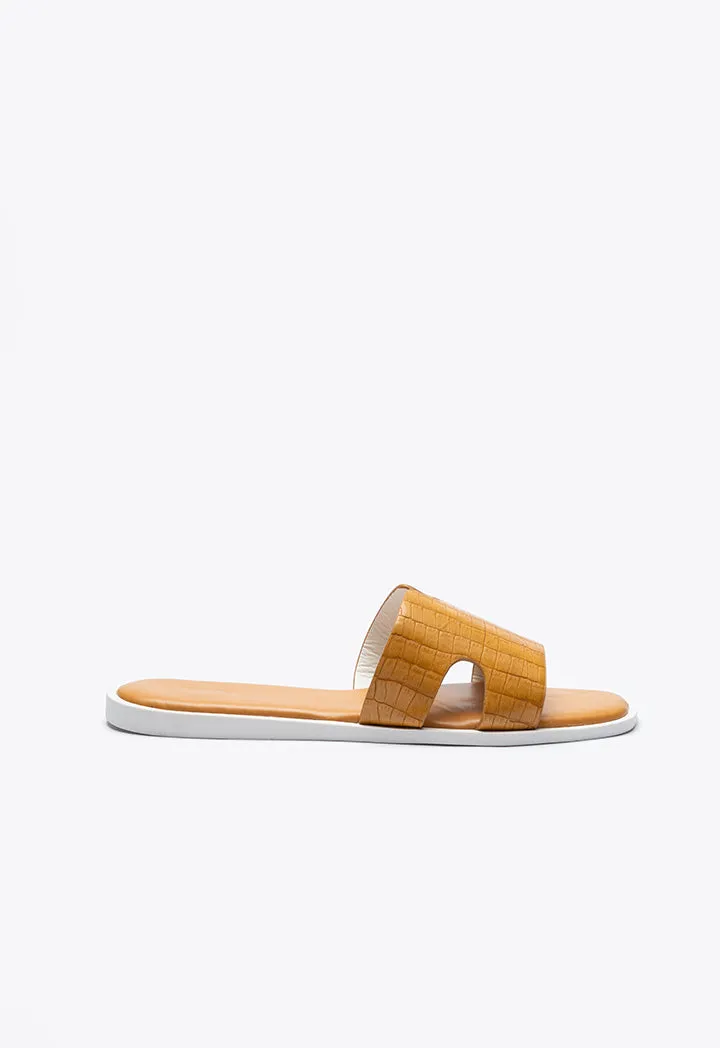 Solid Vamp Slip On Sandals