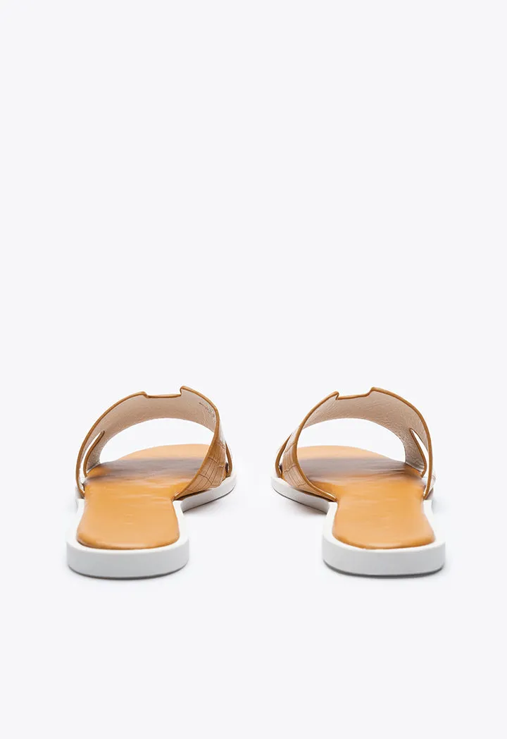 Solid Vamp Slip On Sandals