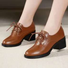 Stylish Women's Casual High-heeled Pointed Retro Shoes