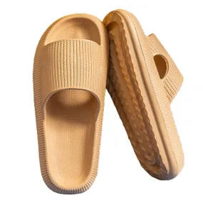 Summer Slides Slippers Platform Beach Sandals Unisex Slippers Quick Drying-34-35-khaki