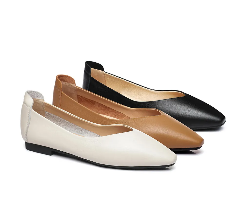 TARRAMARRA Ballet Flats Women Everly Pointed Toe Leather