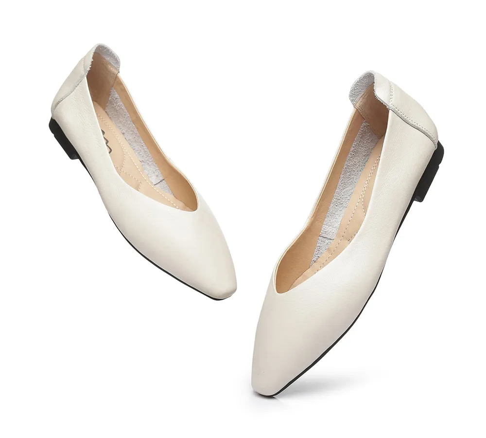 TARRAMARRA Ballet Flats Women Everly Pointed Toe Leather