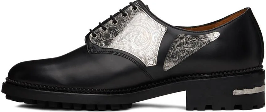 Toga Virilis Black Metal Plate Oxfords