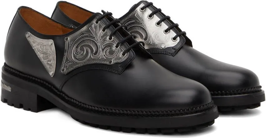 Toga Virilis Black Metal Plate Oxfords