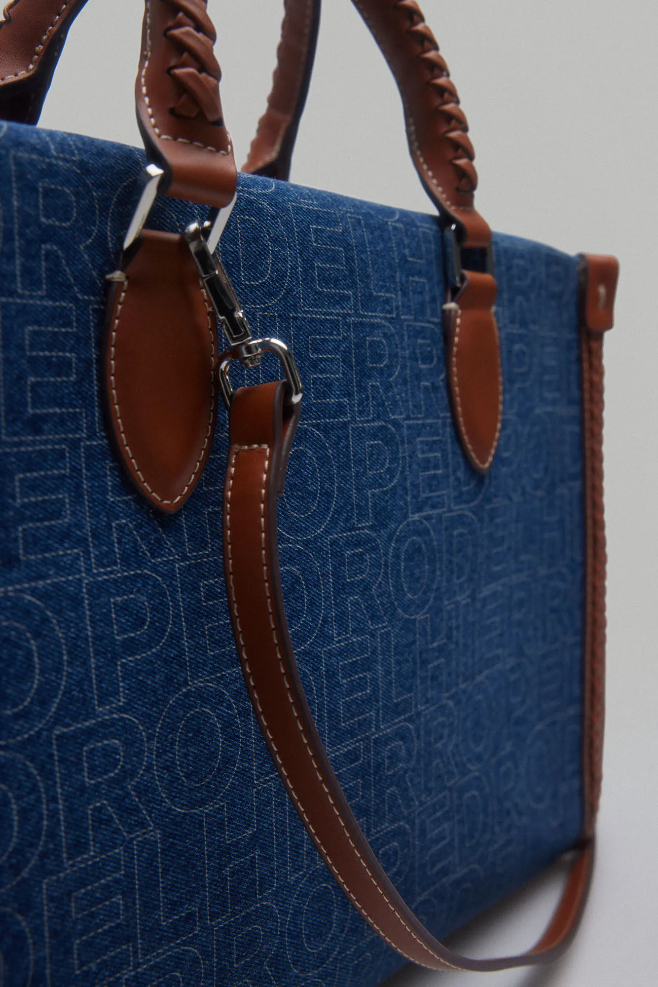 Tote logo denim