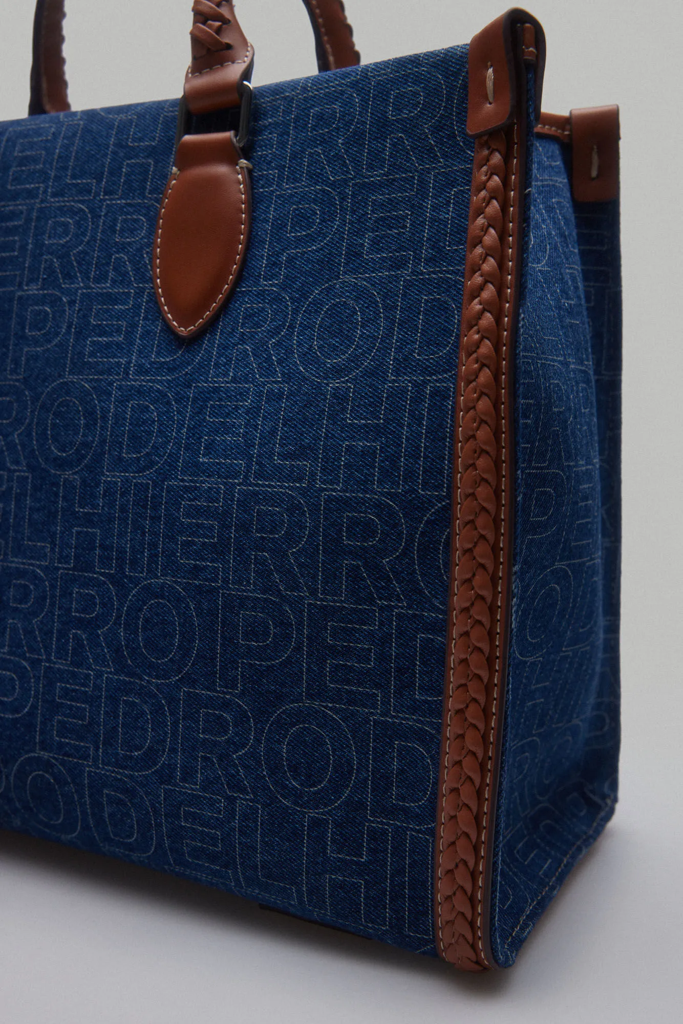 Tote logo denim