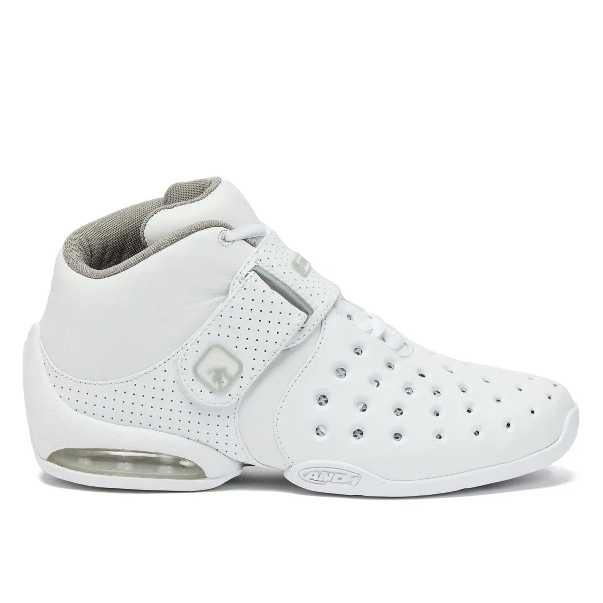 Triple White Basketball Shoes for Men by AND-1.