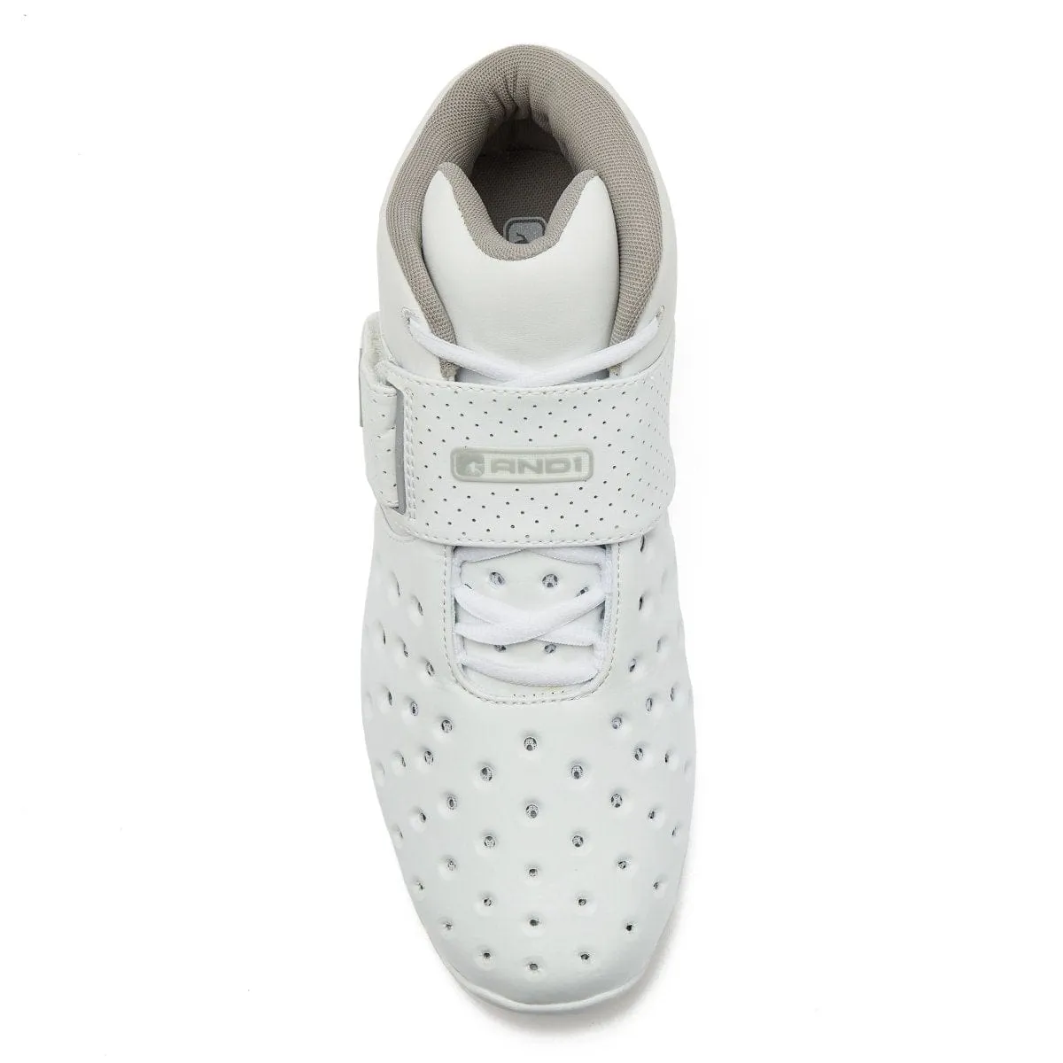 Triple White Basketball Shoes for Men by AND-1.