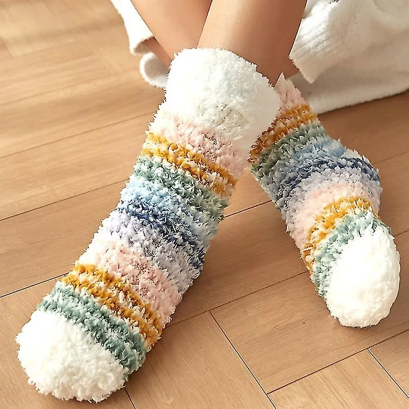 Variable Socks Cute Colorful Hair Soft Slippers Socksyellow