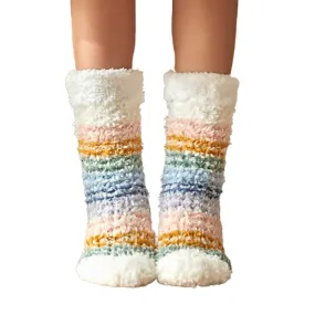 Variable Socks Cute Colorful Hair Soft Slippers Socksyellow