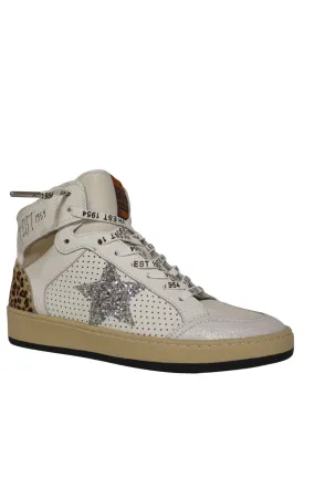 Vintage Havana Women's White Leopard High Top Sneakers.