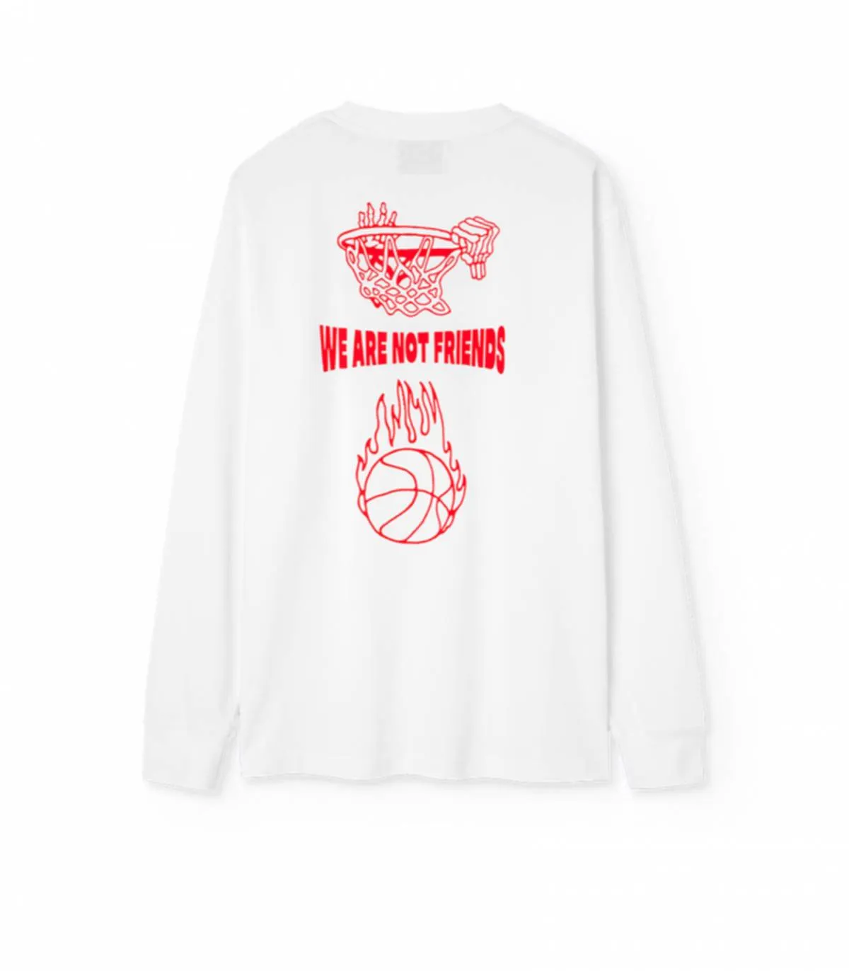 We Are Not Friends - Camiseta Para Hombre Blanca - Basktball Is Not Dead