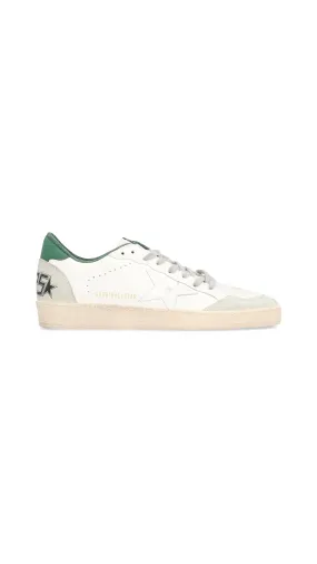 White and Green Ball Star Sneakers