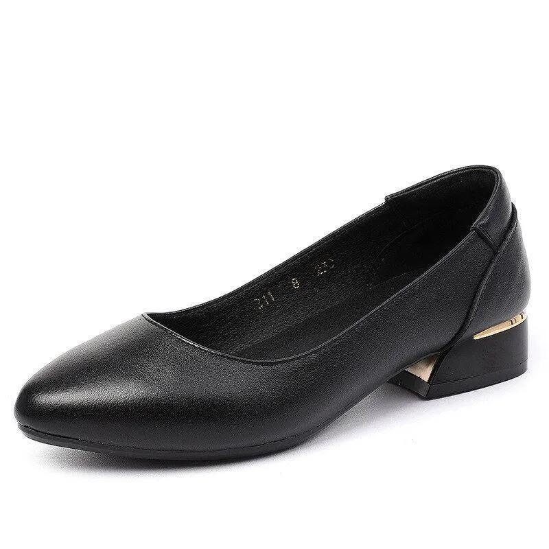 Women's Casual Shoes - Soft Pumps with Low Heels - QM207