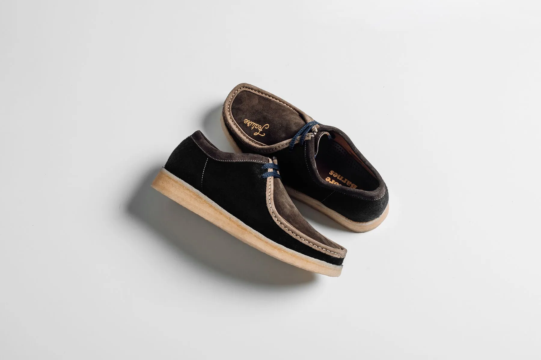 x Padmore & Barnes P204 Original Low Top - Black/Brown